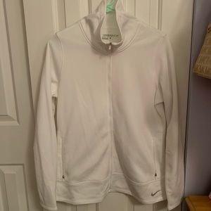 Nike white jacket full zipper